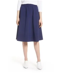 🎁 Halogen A-Line Midi Skirt Navy Peacoat