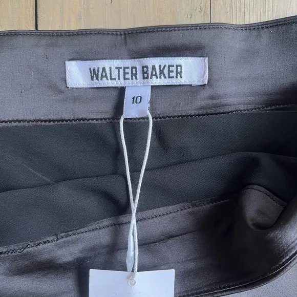 🆕 Walter Baker Daya Black Satin Slip Skirt Size 10