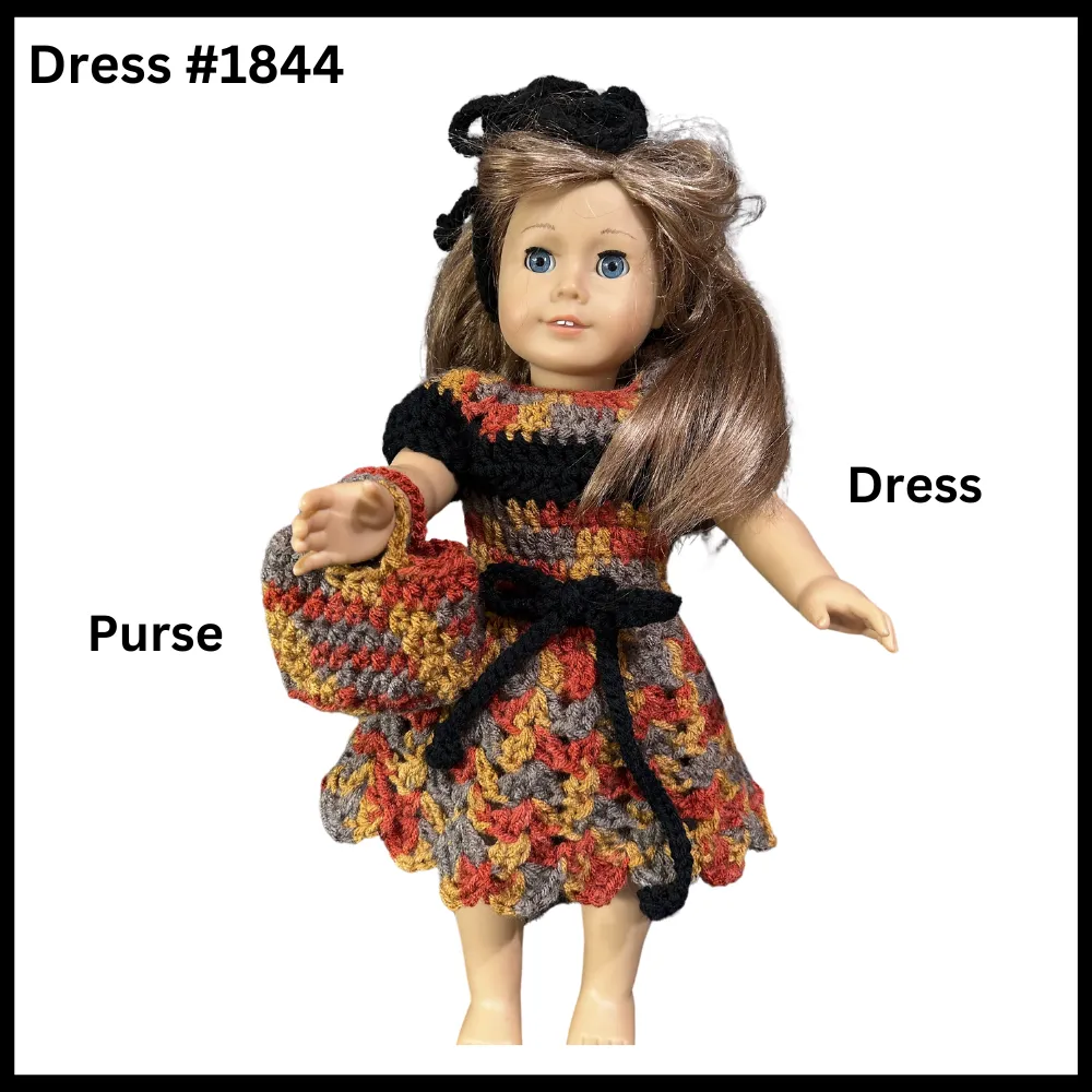 18 Inch Doll Crocheted Dress Set #1844