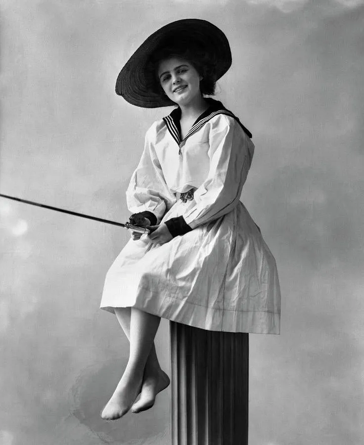 1930s Cornflower Blue Sailor Middy Two Piece Sportswear Ensemble