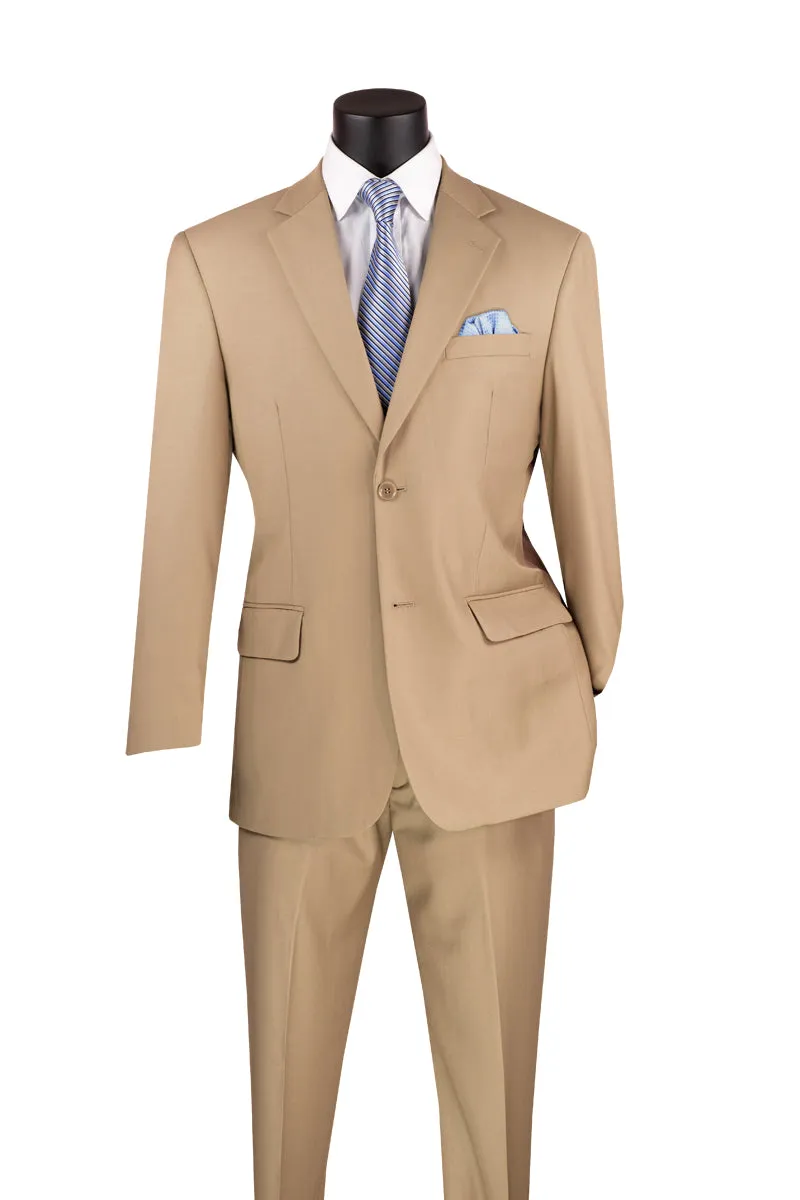 2 Piece Suit with 2″ Adjustable Waist Band Light Beige F-2C900