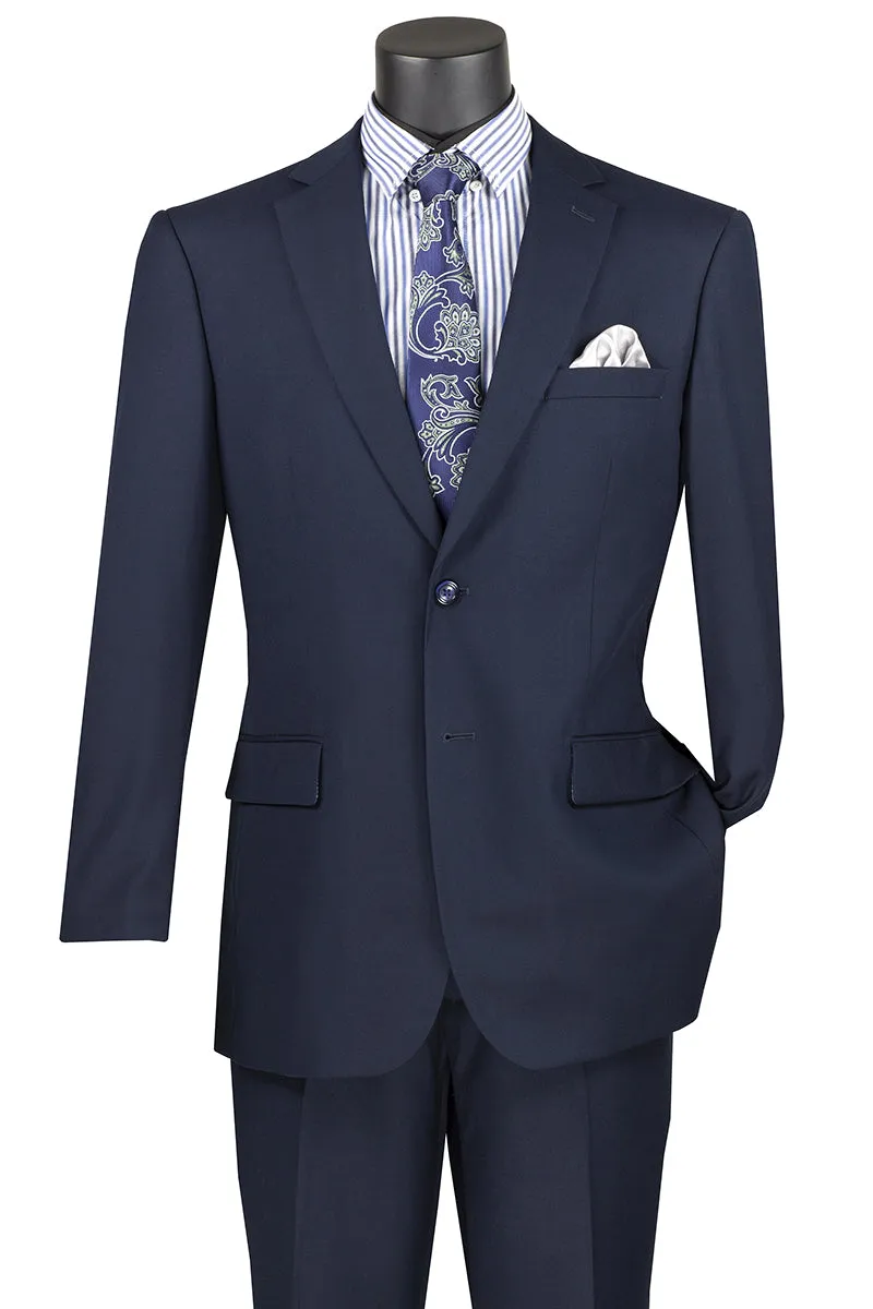 2 Piece Suit with 2″ Adjustable Waist Band (Navy) F-2C900