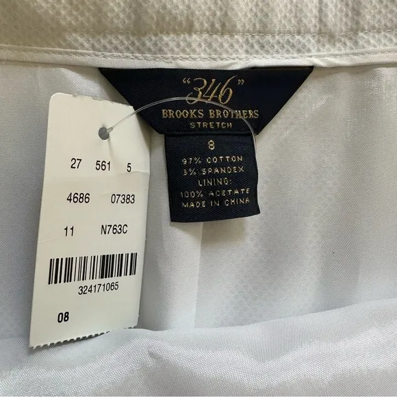 346 Brooks Brothers | White Beach Novelty A-line Skirt Size 8