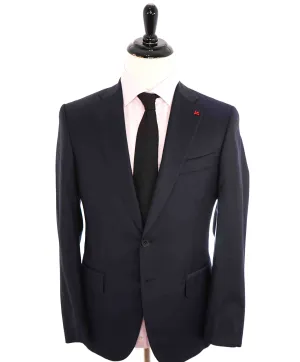 $3,750 ISAIA - Navy Blue "AQUASPIDER" *CLOSET STAPLE* Coral Pin Suit - 42R
