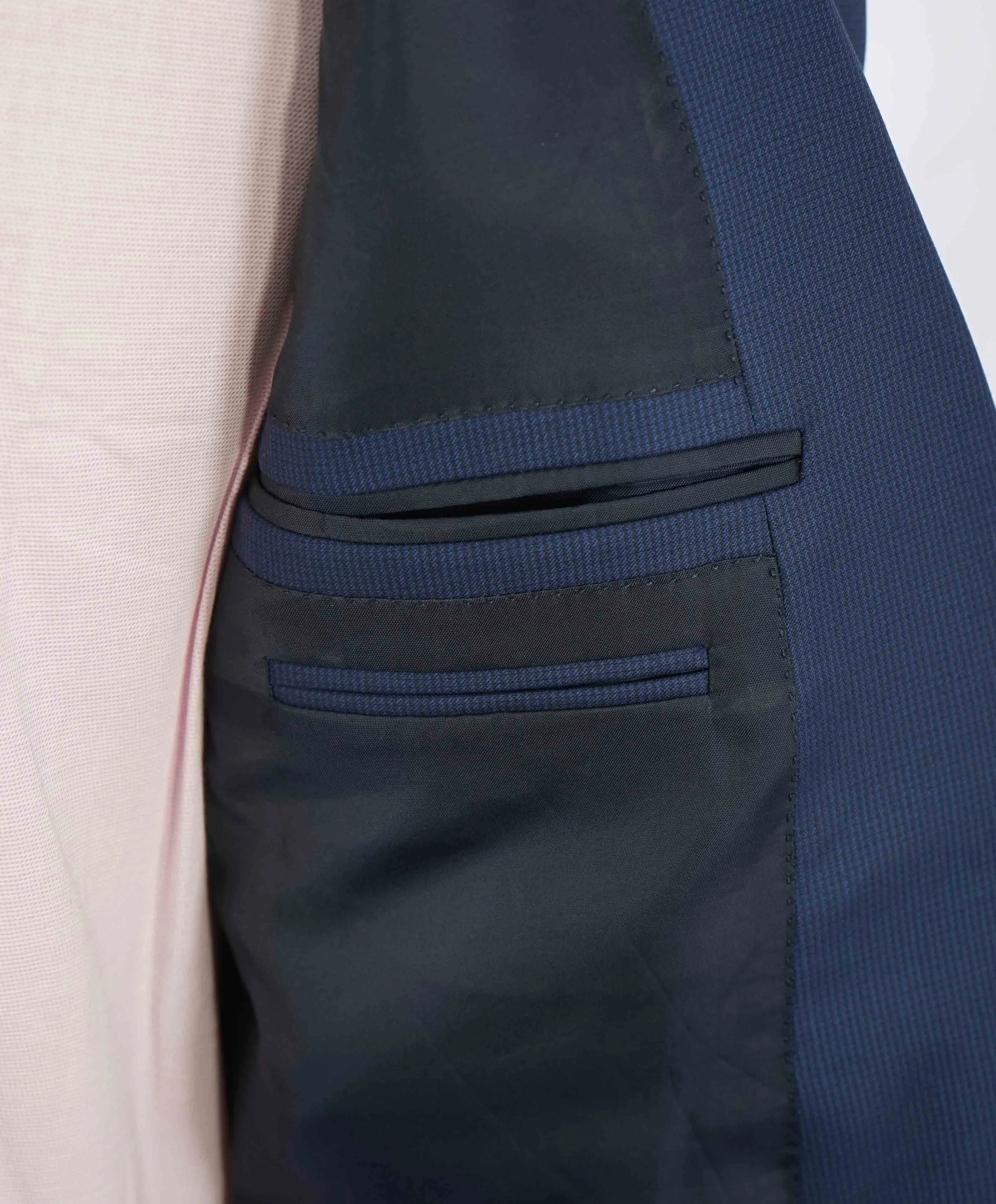 $3,990 ERMENEGILDO ZEGNA - "15 MILMIL 15" Blue Textured Premium Suit - 48R