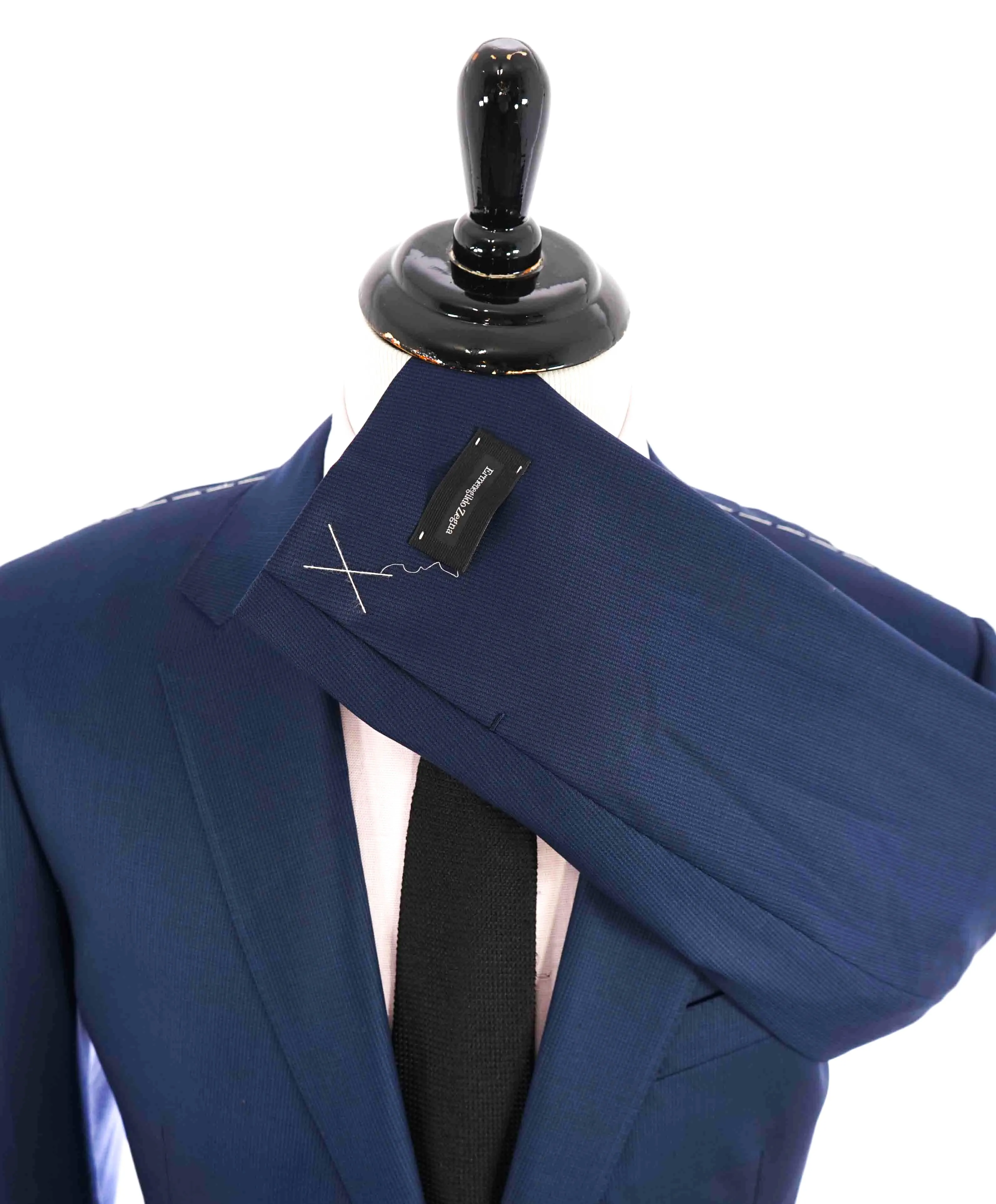 $3,990 ERMENEGILDO ZEGNA - "15 MILMIL 15" Blue Textured Premium Suit - 48R