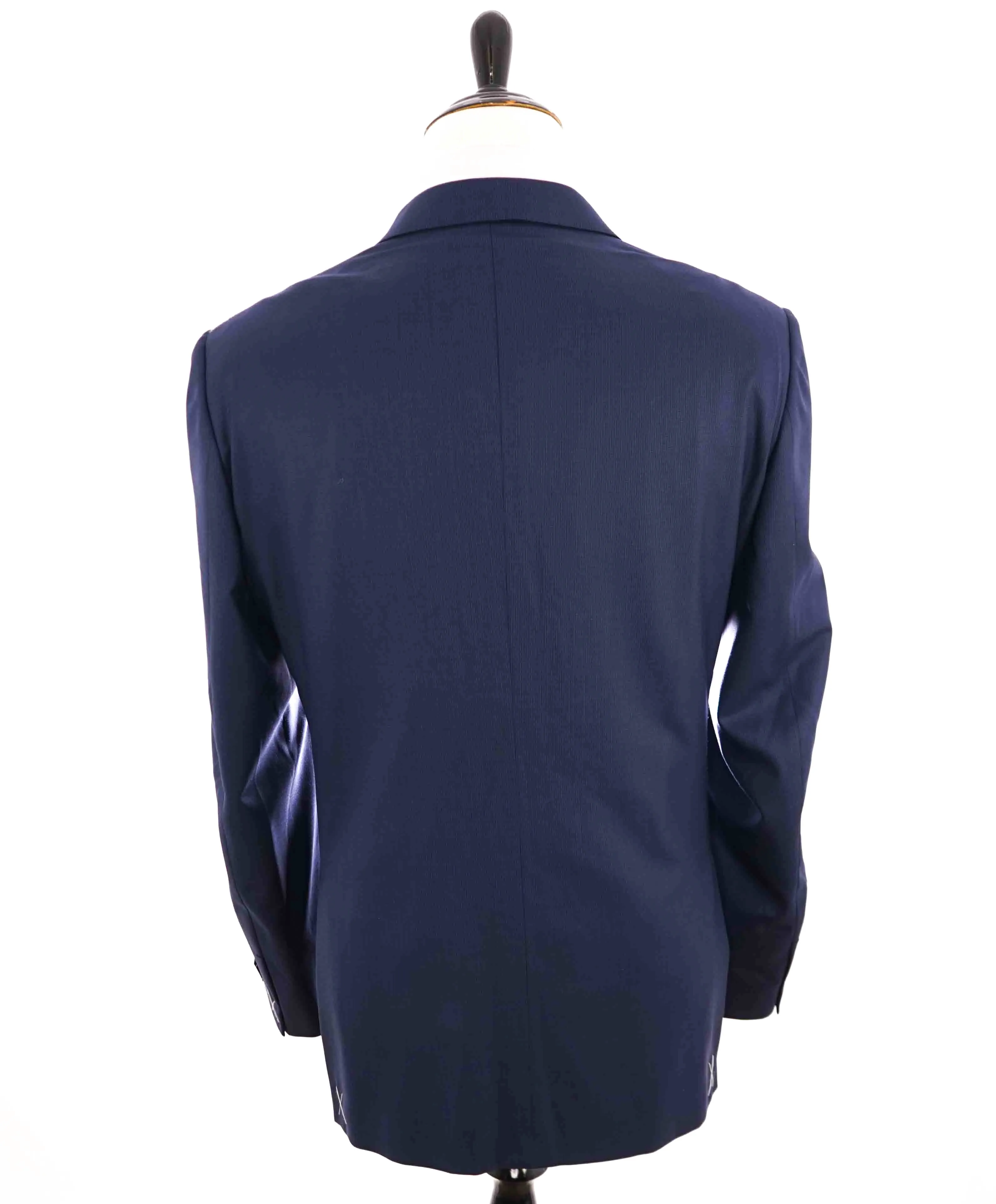 $3,990 ERMENEGILDO ZEGNA - "15 MILMIL 15" Blue Textured Premium Suit - 48R