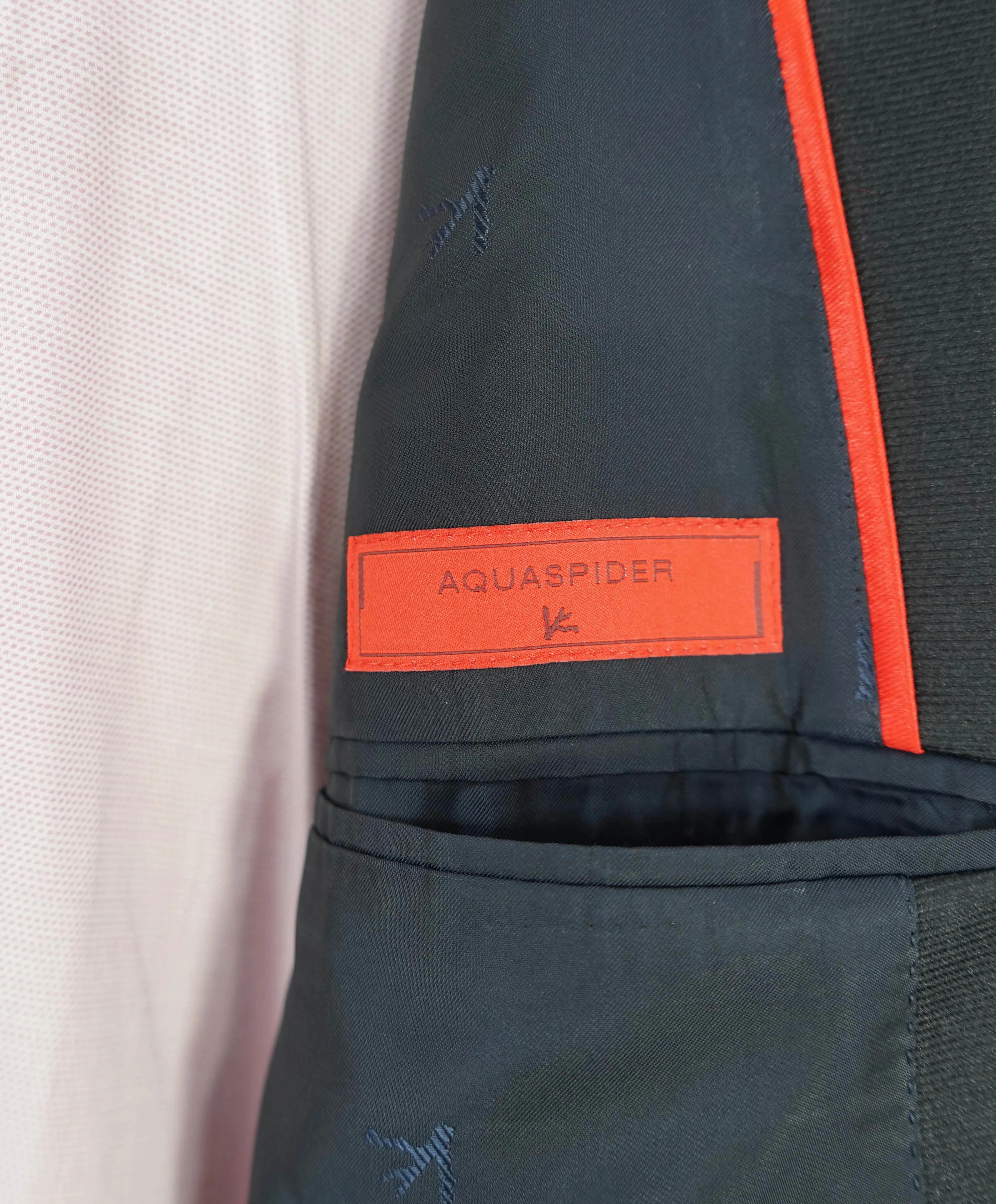 $4,595 ISAIA - "AQUASPIDER" Satin PEAK LAPEL Navy Blue Wool Tuxedo - 48R