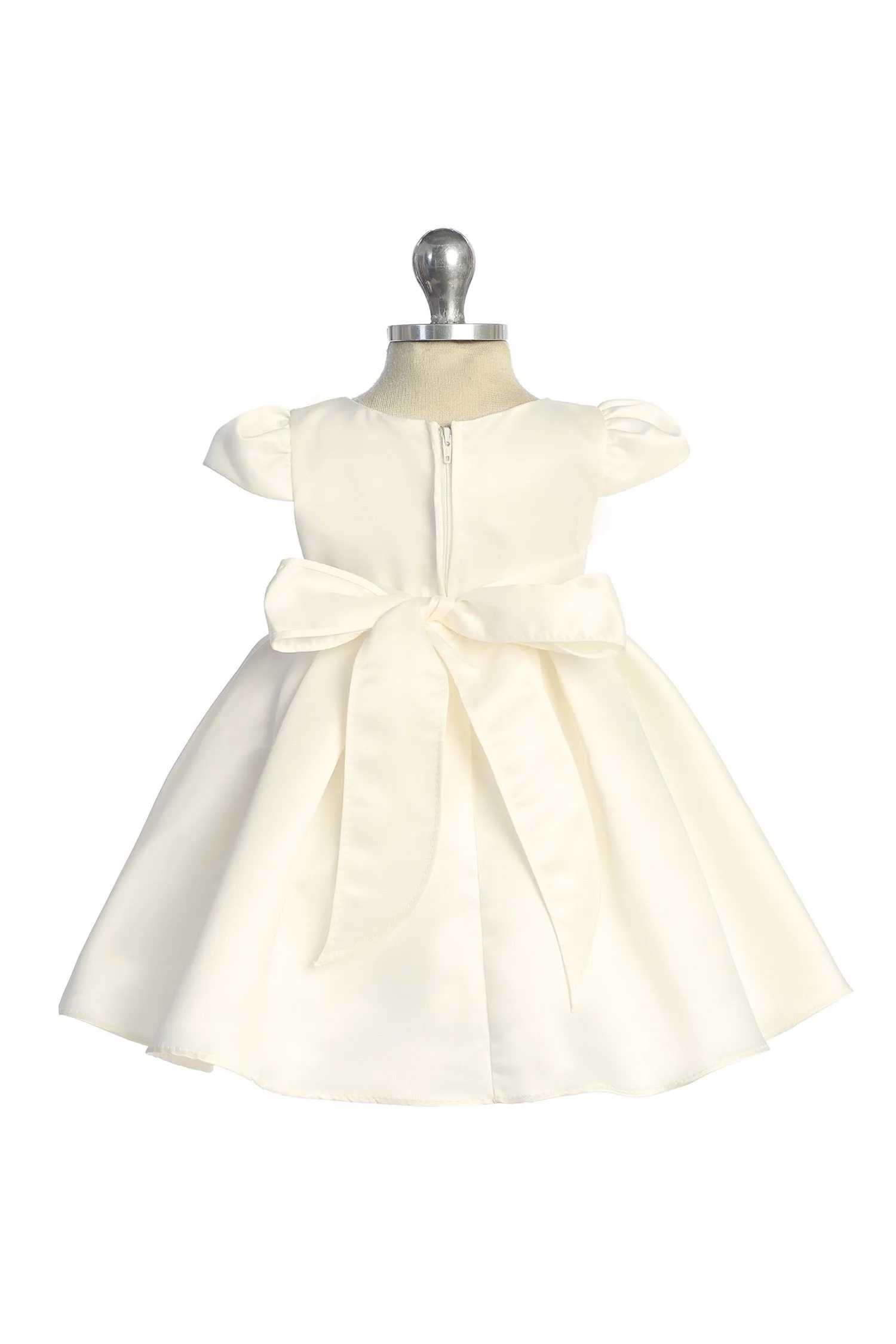 544-C-Classic Pearl Pleated Baby Dress