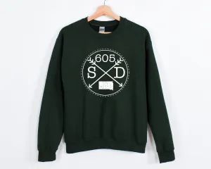 605 South Dakota Crewneck Sweatshirt