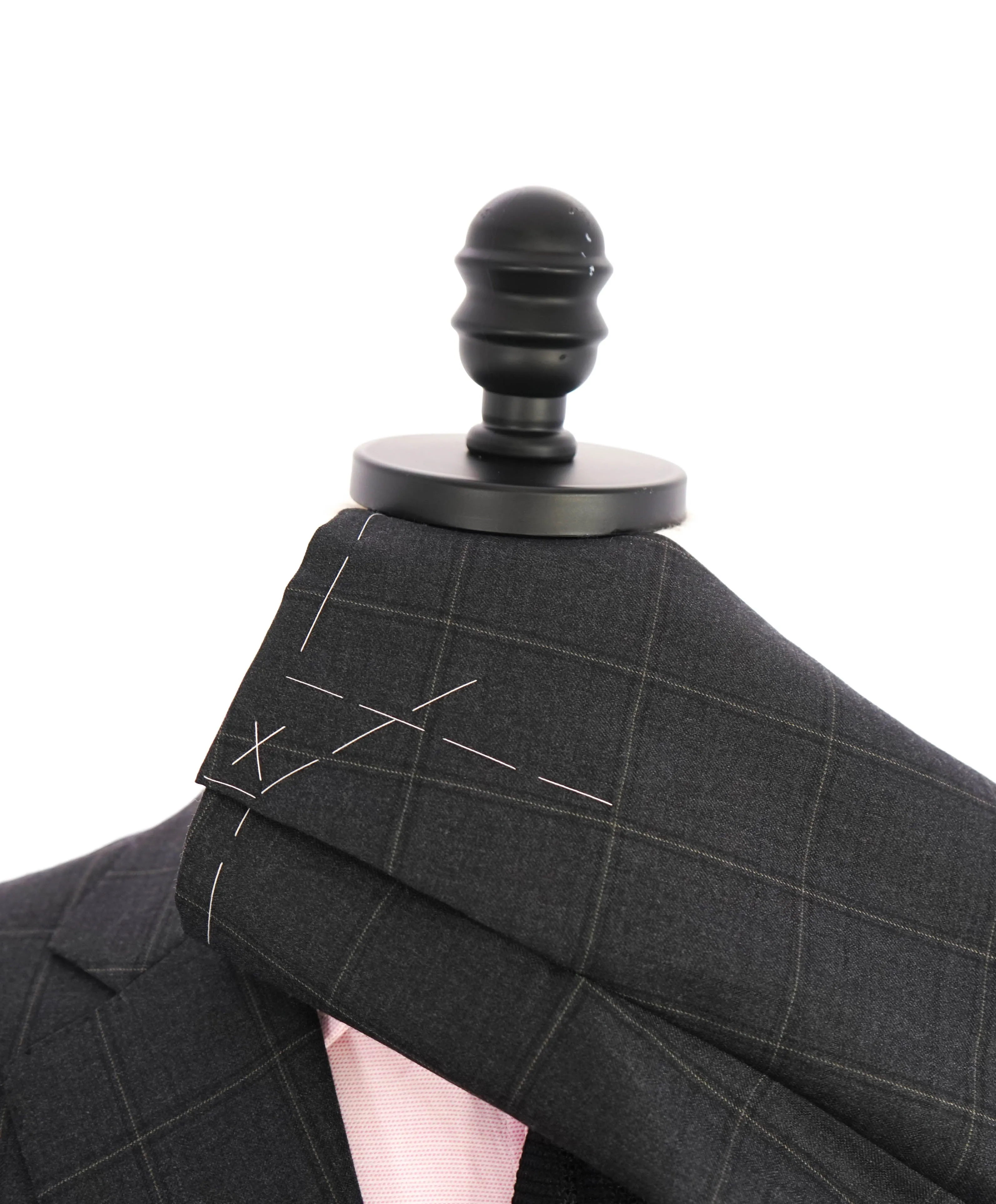 $6700 BRIONI - Gray Chalk Windowpane Super 160's Suit - 40R