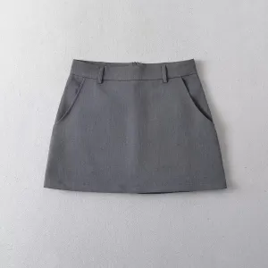 A-Line Pockets Mini Skirt