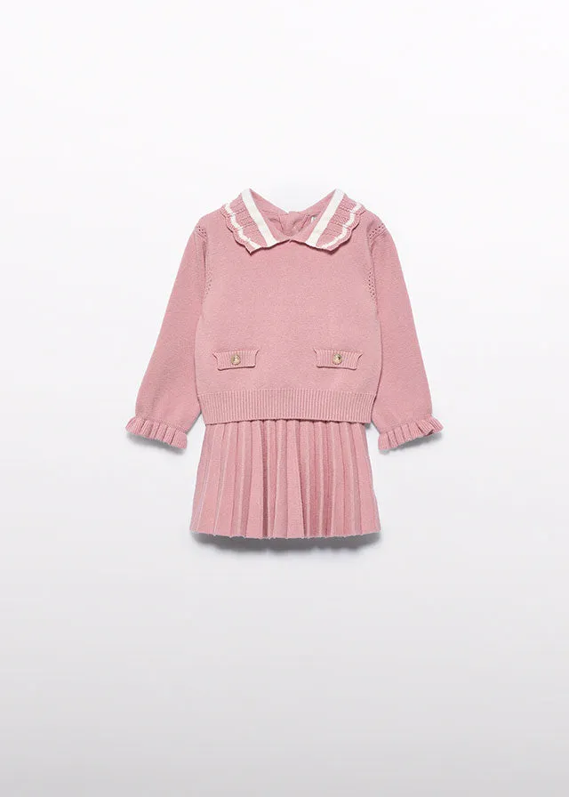 Abel & Lula 5516 Rose Pleated Knit Skirt Set In Stock Now