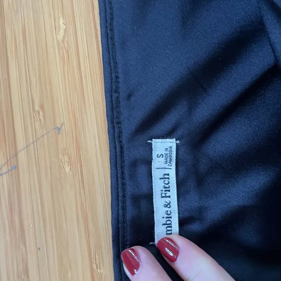 Abercrombie and Fitch Black Lined A-line Skirt