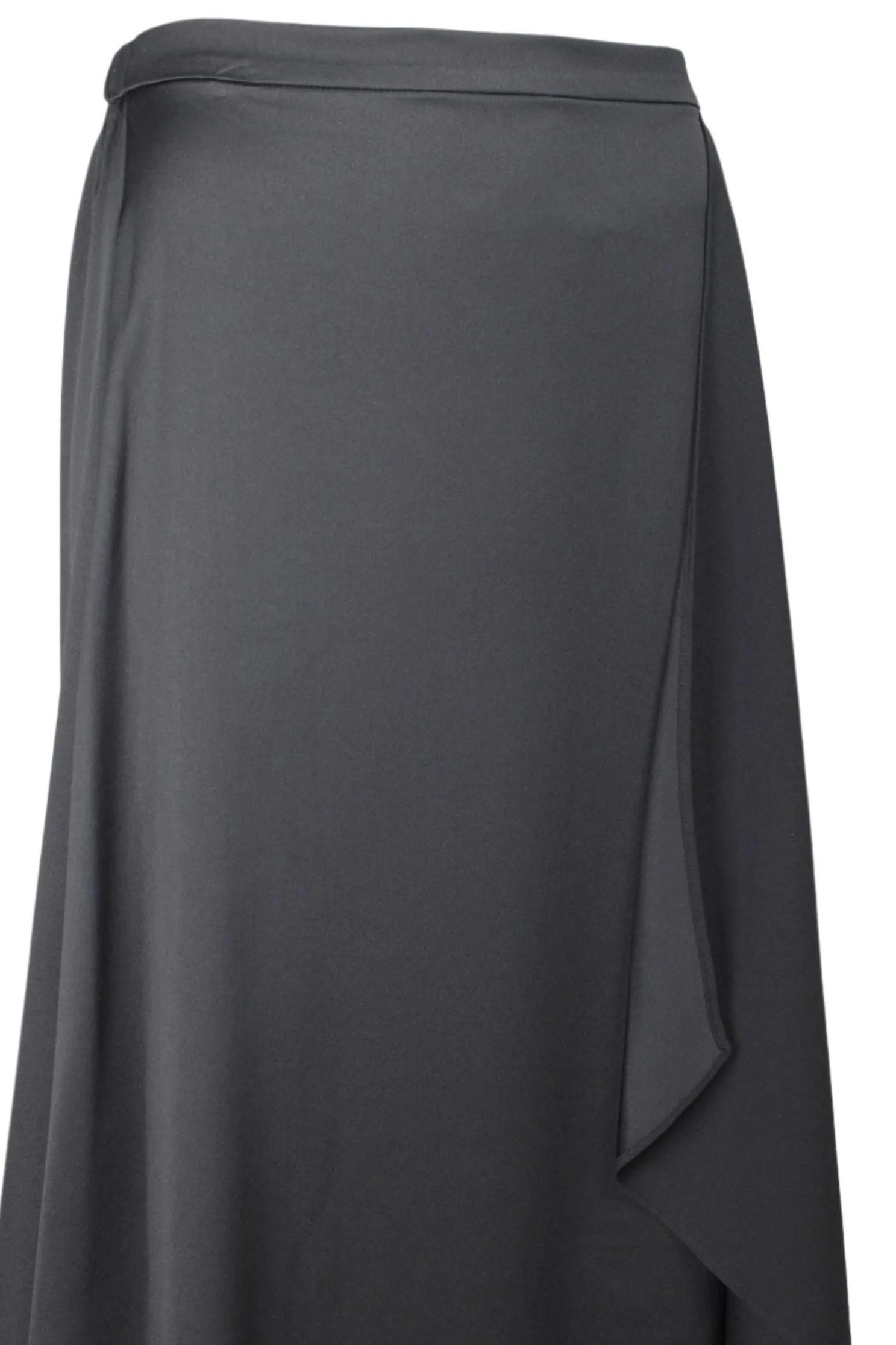 Adrianna Papell Mid Waist Slit Side Elastic Waist Draped Crepe Skirt