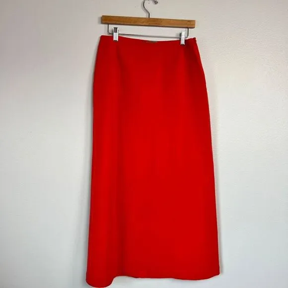 Alberta Ferretti Red Orange Rust “A-Line” Dressy Maxi Skirt