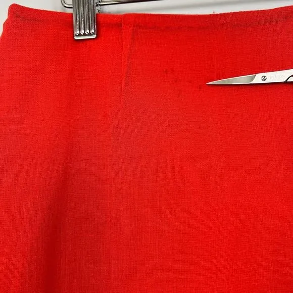 Alberta Ferretti Red Orange Rust “A-Line” Dressy Maxi Skirt