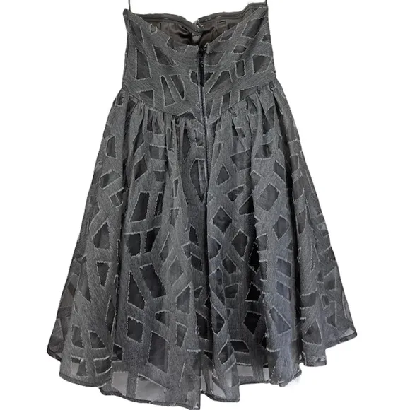 Alice Olivia Grey Kristin Strapless Gray Dress XS