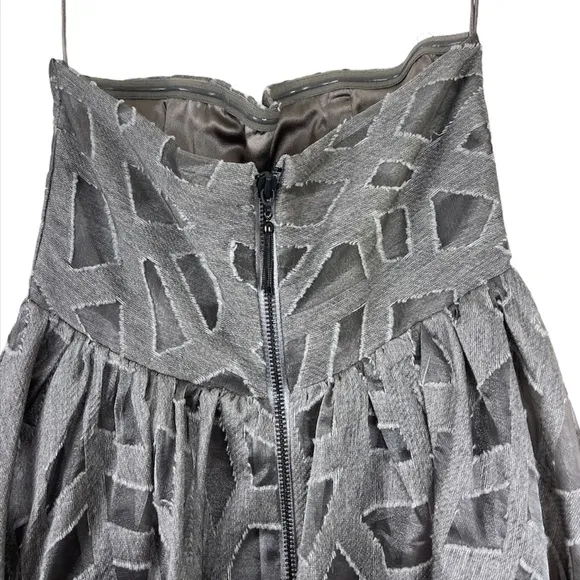 Alice Olivia Grey Kristin Strapless Gray Dress XS