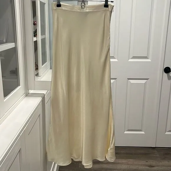 &amp; OTHER STORIES Stories Cream Textured Fitted Mermaid Style Maxi Skirt, Size 4