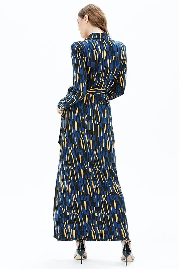 AMY L/S MAXI DRESS | NAVY