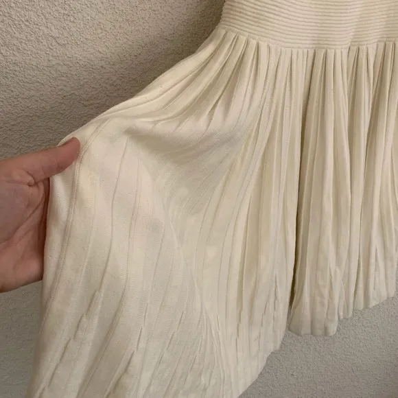 An Original Milly Of New York Cream Fit And Flare Dress