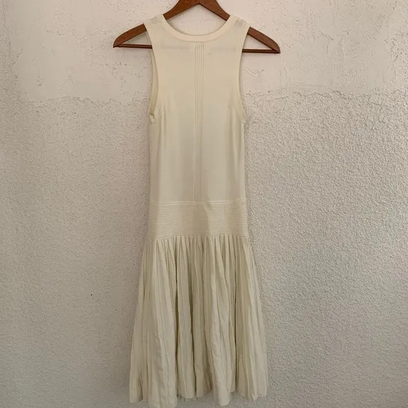 An Original Milly Of New York Cream Fit And Flare Dress