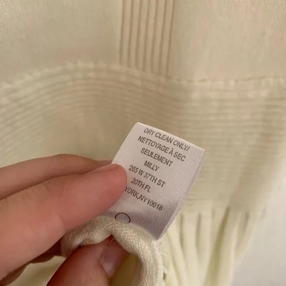 An Original Milly Of New York Cream Fit And Flare Dress