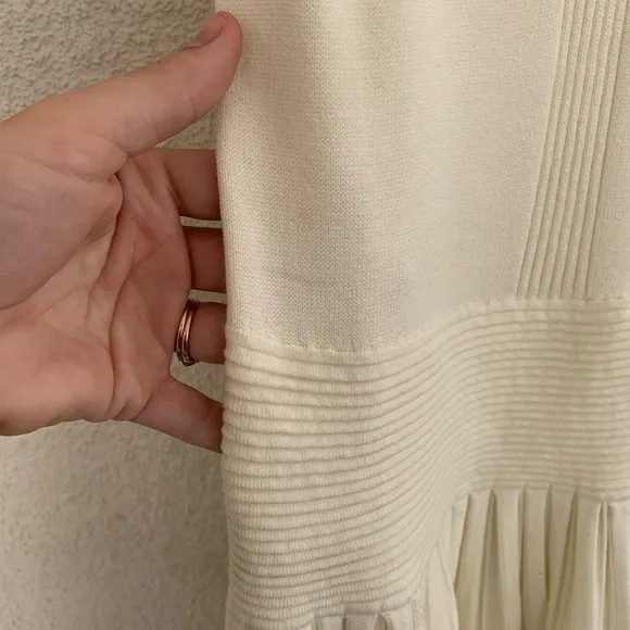 An Original Milly Of New York Cream Fit And Flare Dress