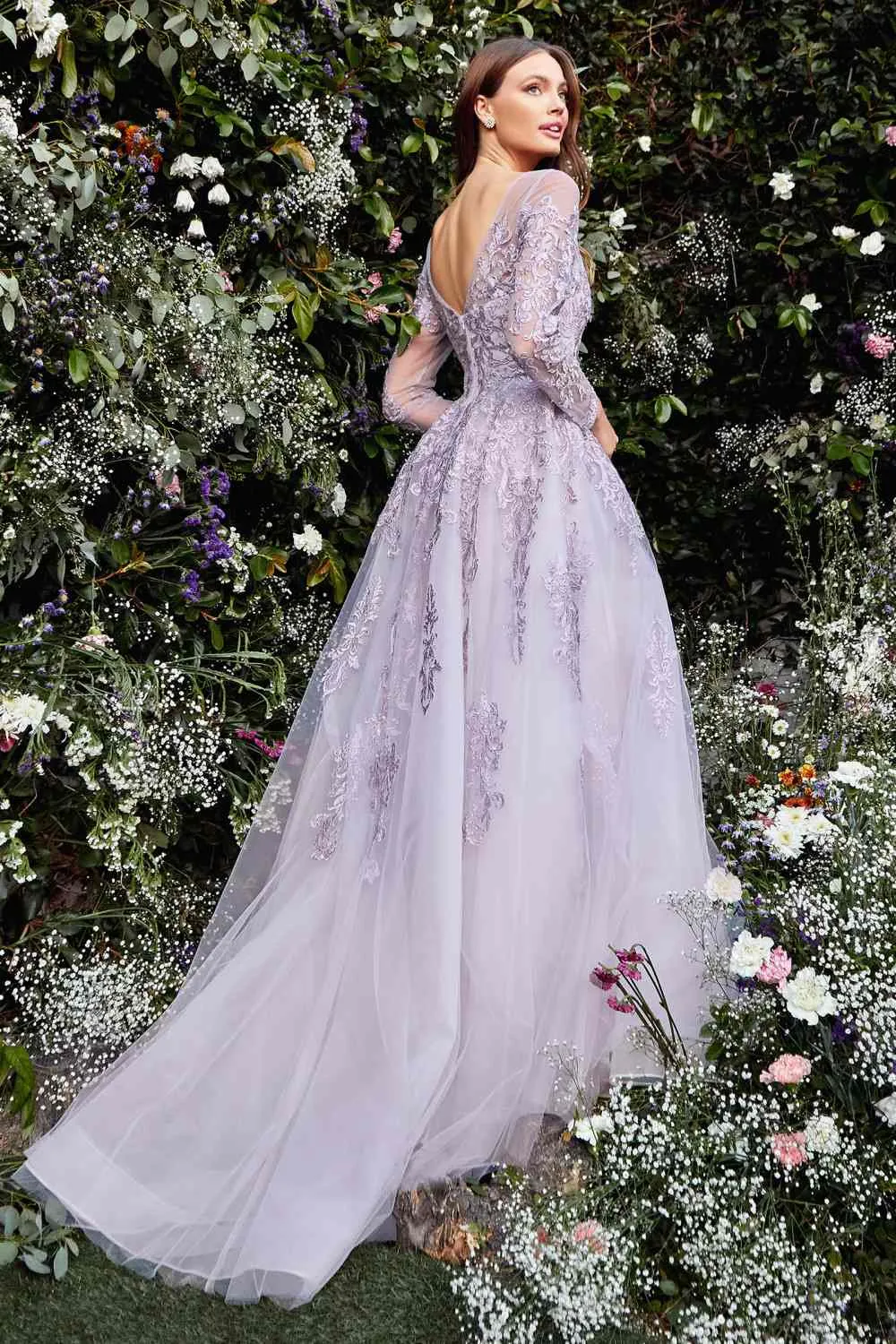 Andrea & Leo A1024 Diana Long Sleeve A-Line Gown