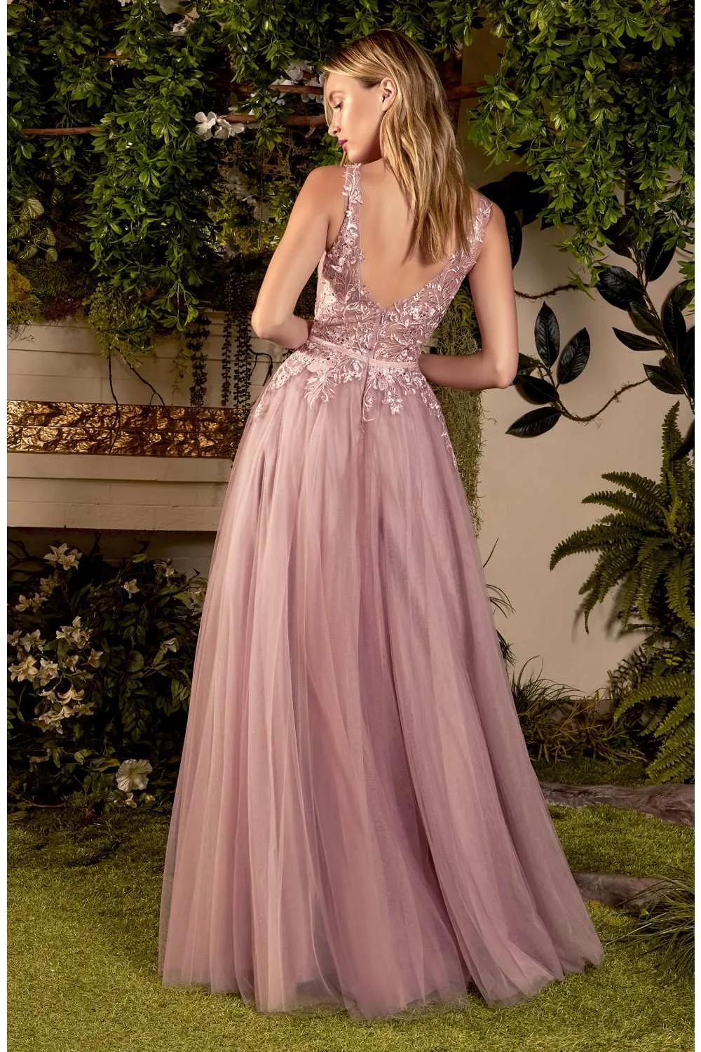 Andrea & Leo A1045 Sade Lace Tulle A-Line Gown