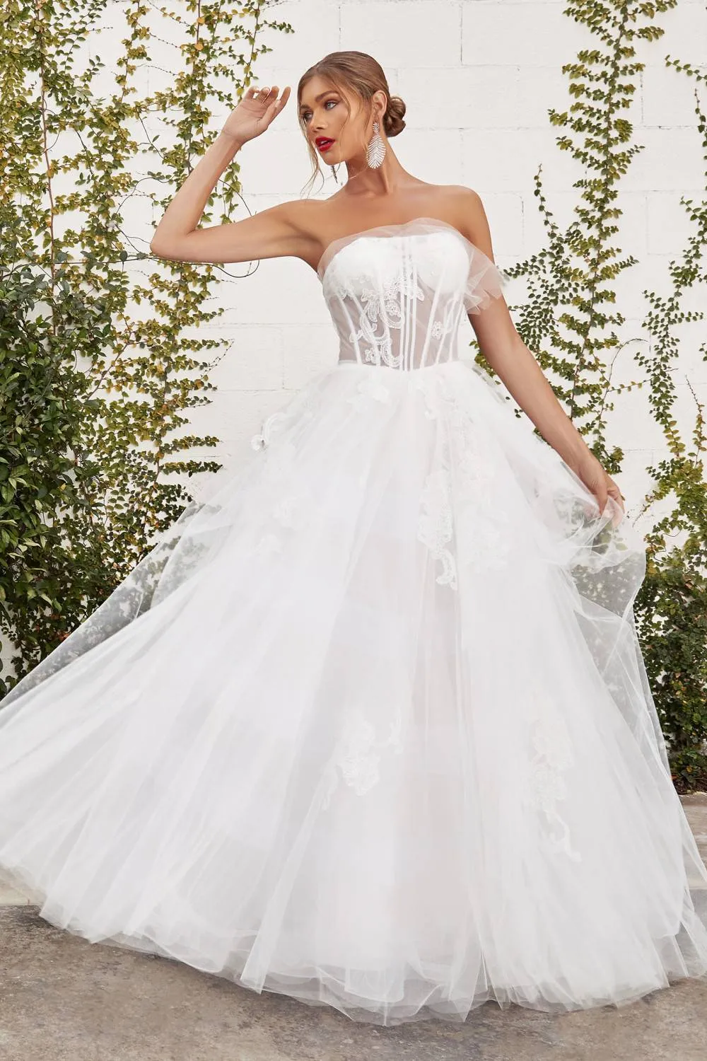 Andrea & Leo A1050W Aurora A-Line Tulle Ball Gown