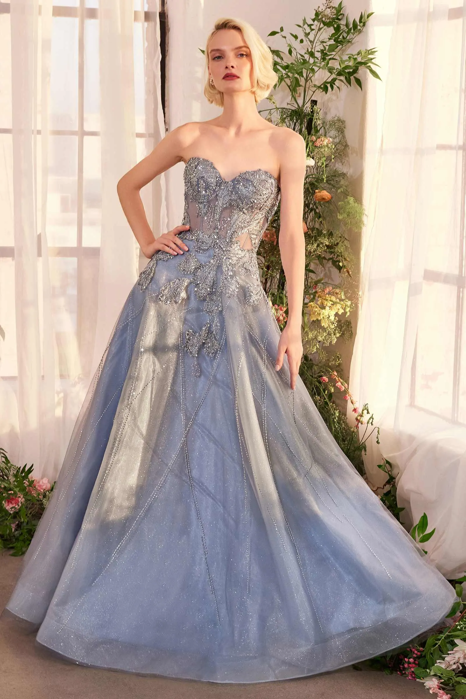 Andrea & Leo A1387 Dress Strapless Embellished Tulle Ball Gown