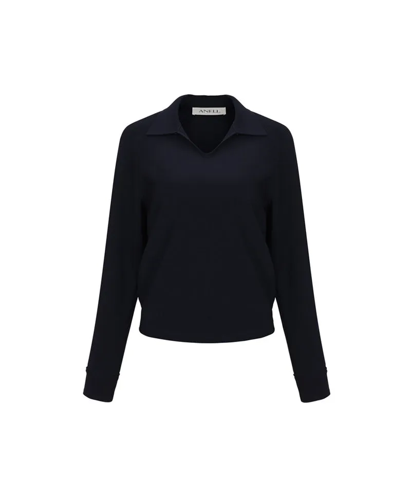Anell Golf Stretch Shirt Sweatshirt - Navy