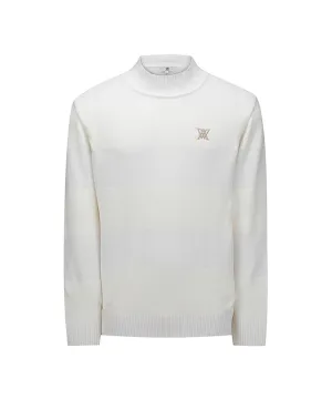 ANEW Golf: Men Knit Block High Neck Sweater - Ivory