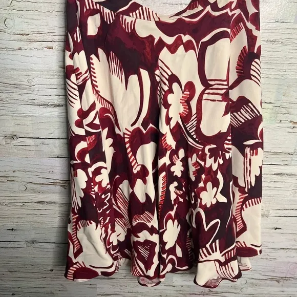 Ann Taylor skirt cream pink a-line size 10 floral