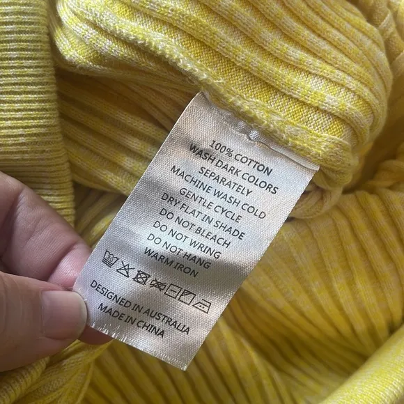 Anna Quan Cotton Maxi Skirt Yellow Aus 10/ US 6