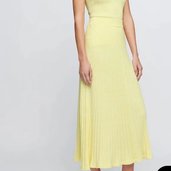 Anna Quan Cotton Maxi Skirt Yellow Aus 10/ US 6