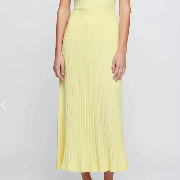 Anna Quan Cotton Maxi Skirt Yellow Aus 10/ US 6
