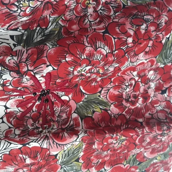 Anthro Mid Creation Skirt pleated Valentine's day! S M