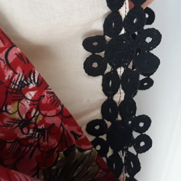 Anthro Mid Creation Skirt pleated Valentine's day! S M