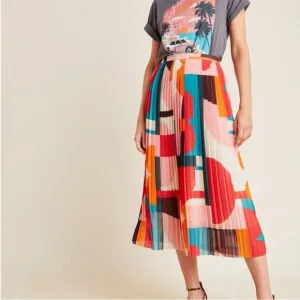Anthropologie Maeve Aurelia A-Line Midi Skirt 8