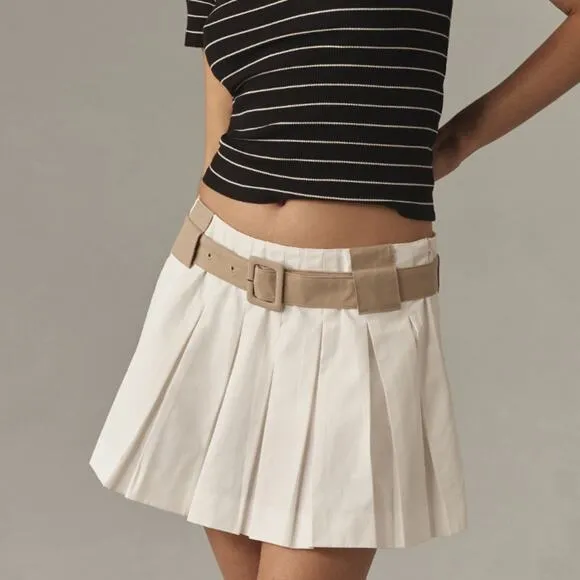 Anthropologie Maeve Pleated Skirt NEW