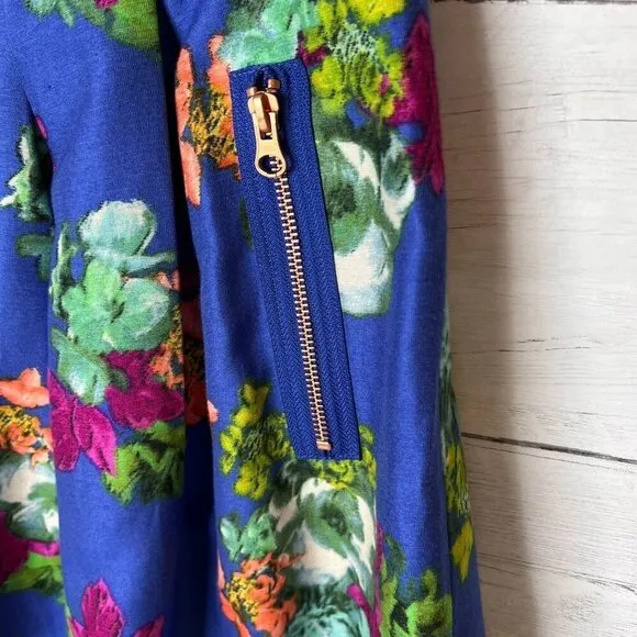 Anthropologie Maeve Skirt Womens Size 10 Garden Days Silk Floral Pleated Pockets