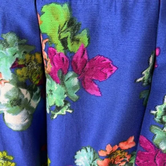 Anthropologie Maeve Skirt Womens Size 10 Garden Days Silk Floral Pleated Pockets