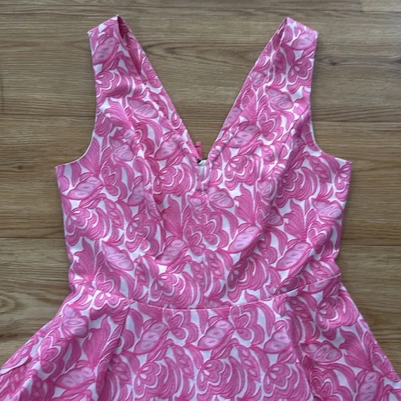 ANTHROPOLOGIE MAEVE Womens CLARIBEL Dress 6 PINK FLORAL SLEEVELESS FIT &amp; FLARE