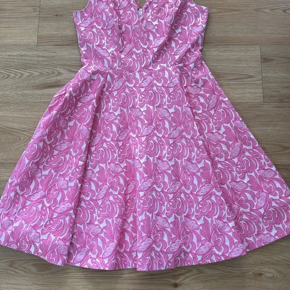 ANTHROPOLOGIE MAEVE Womens CLARIBEL Dress 6 PINK FLORAL SLEEVELESS FIT &amp; FLARE