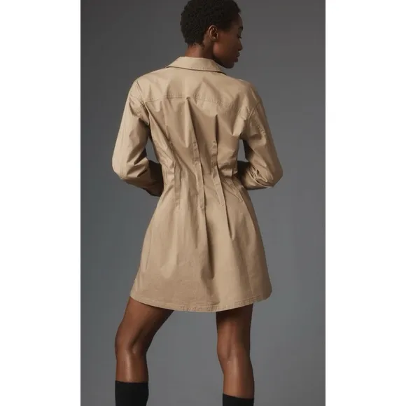 Anthropologie Pintuck Shirt Dress XXSP