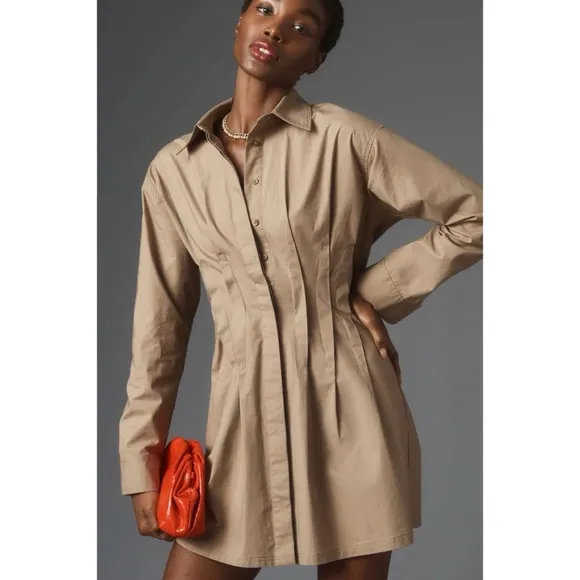Anthropologie Pintuck Shirt Dress XXSP