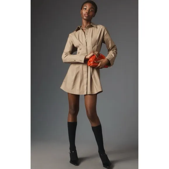 Anthropologie Pintuck Shirt Dress XXSP